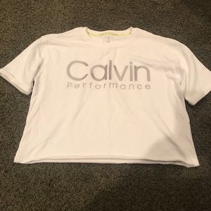 Calvin Klein White Short Sleeves Sweatshirt Size L